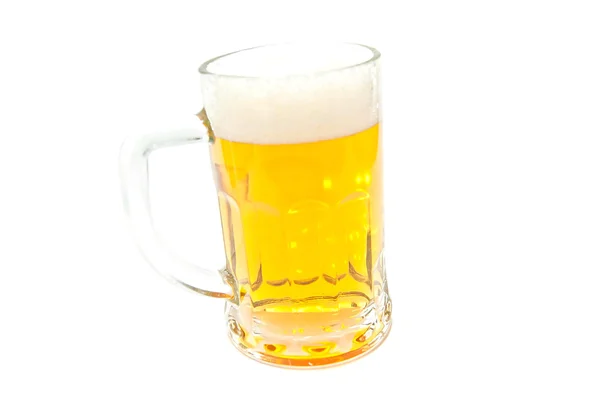 Glass of light beer — Stock Photo, Image