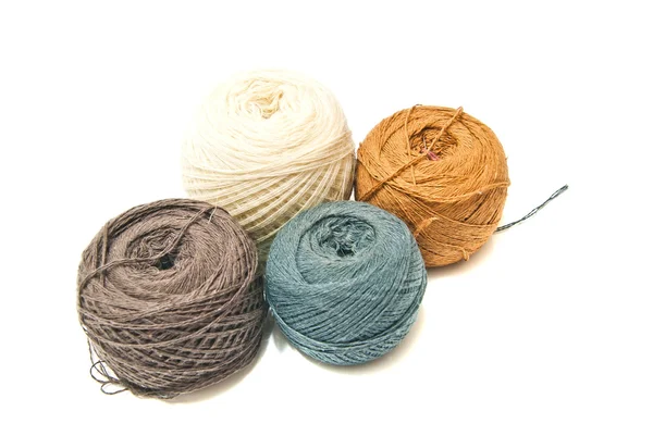 Four different balls of yarn — Stock Photo, Image