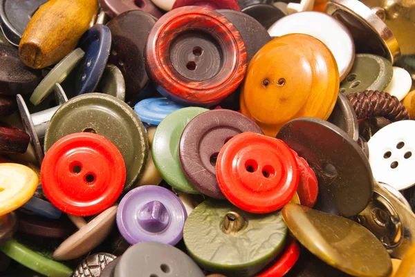 Texture of various colored buttons — Stock Photo, Image