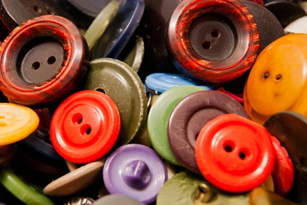 Heap of many colorful buttons — Stock Photo, Image