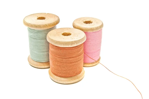 Three spools of thread — Stock Photo, Image