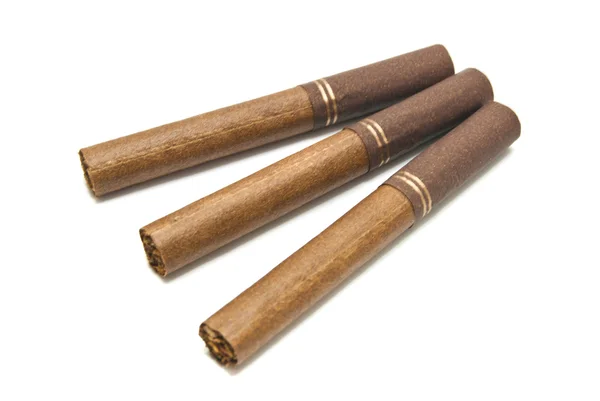Três cigarros close-up — Fotografia de Stock