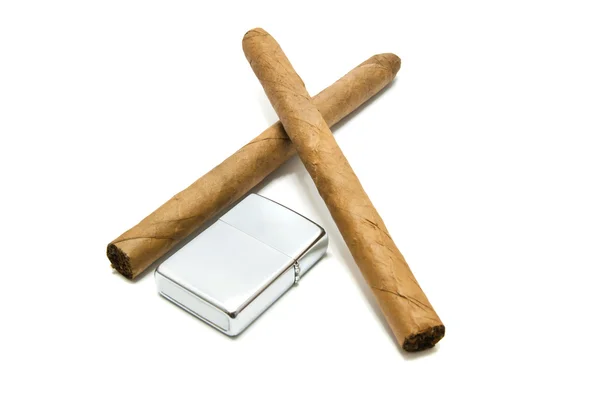 Cigares cubains et briquet — Photo