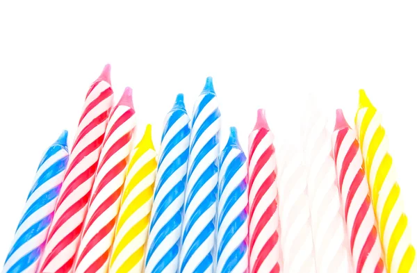 Twelve different Birthday Candles — Stock Photo, Image