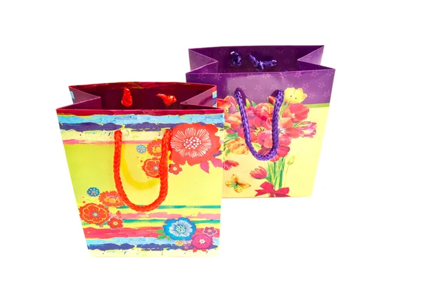 Two colored gift bags — Stock Photo, Image