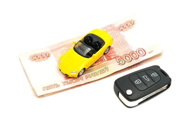Sarı Araba, anahtarları ve banknot