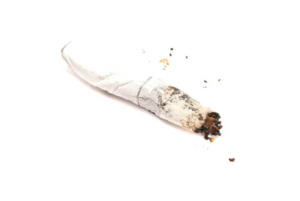 Bunda de cigarro com filtro no branco — Fotografia de Stock