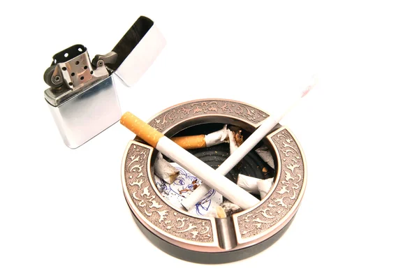 Concept hazards of smoking for procreation on white — Stock Photo, Image