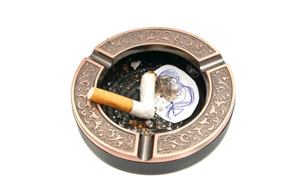 Veszélyek a dohányzás a nemzés, fehér — Stock Fotó