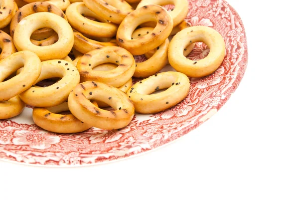 Plate of bagels — Stock Photo, Image