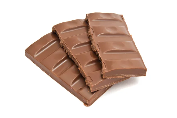 Trei felii de ciocolată — Fotografie, imagine de stoc