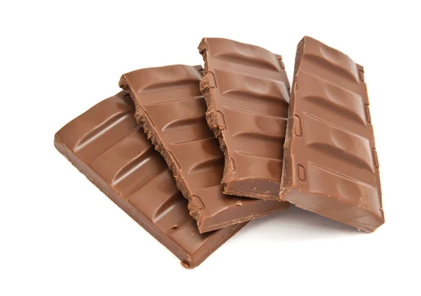 Quatro fatias de chocolate — Fotografia de Stock