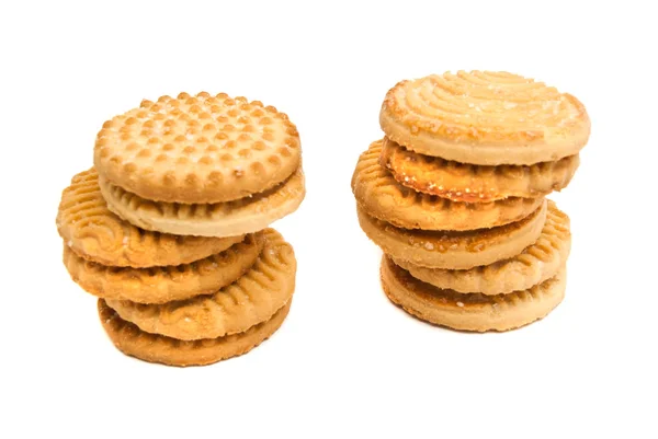Duas pilhas de biscoitos — Fotografia de Stock