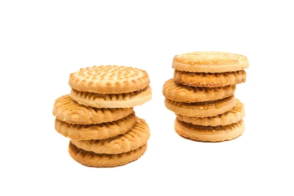 Two stacks of tasty cookies — Stock Photo, Image