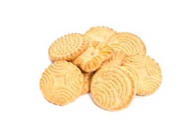 beyaz üzerine taze kurabiye