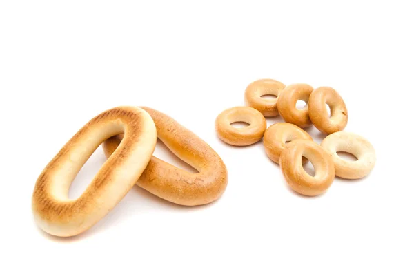 Two piles of delicious bagels — Stock Photo, Image