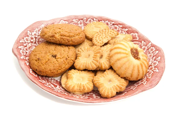 Some different cookies on a dish — Stock Photo, Image