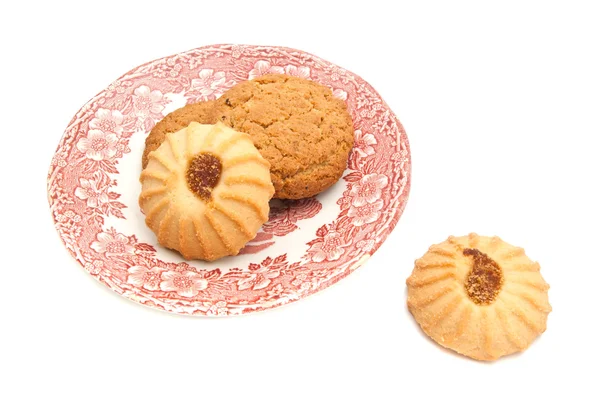 皿の上のクッキーの様々 な — ストック写真