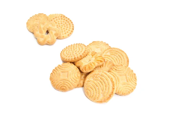 Купа печива на білому — стокове фото
