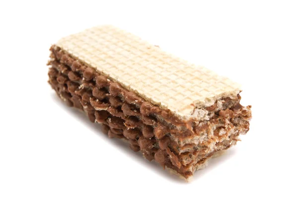 Delicious wafer on white — Stock Photo, Image