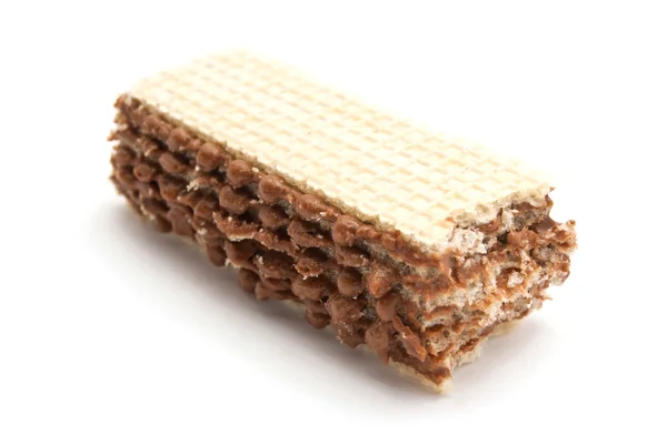 Smakelijke wafer op wit — Stockfoto