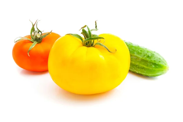 Tomaten en komkommer — Stockfoto