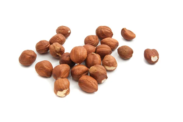Halda chutné lískových ořechů — Stock fotografie