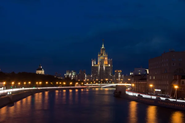 モスクワ中心部の夜の美しい景色 — ストック写真