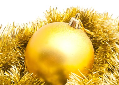 Noel ağacı oyuncak ve tinsel