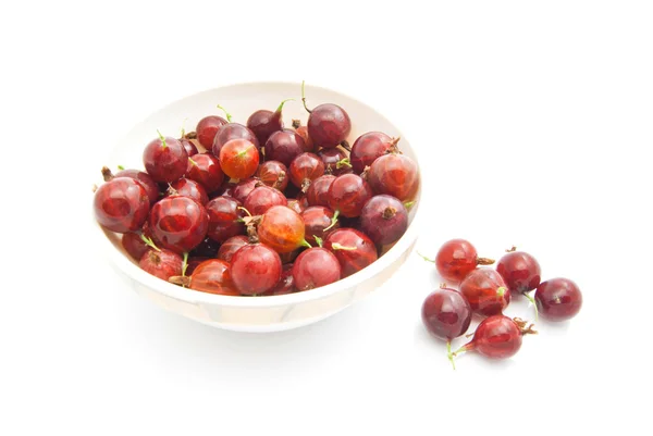 Leckere Stachelbeeren auf einem Teller — Stockfoto