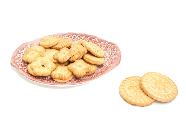 Diferentes galletas deliciosas en un plato —  Fotos de Stock