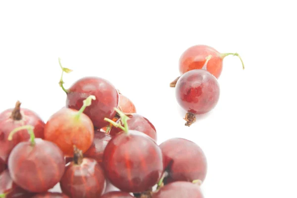 Einige leckere rote Stachelbeeren — Stockfoto