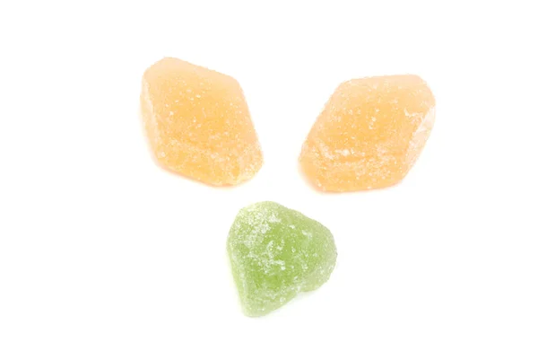 Drei süße Fruchtbonbons — Stockfoto