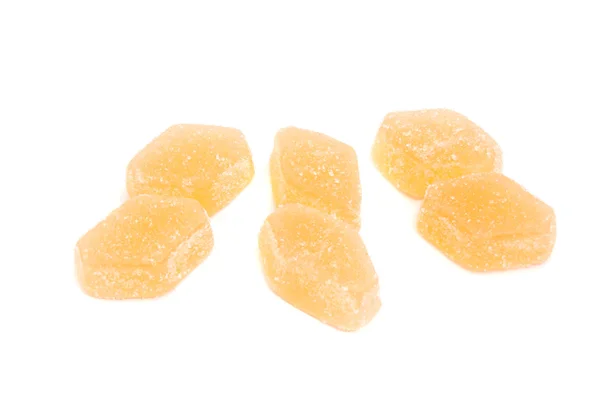 Seis caramelos de frutas dulces — Foto de Stock