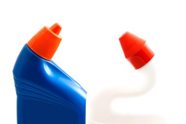 Deterjan Mavi ve beyaz şişe