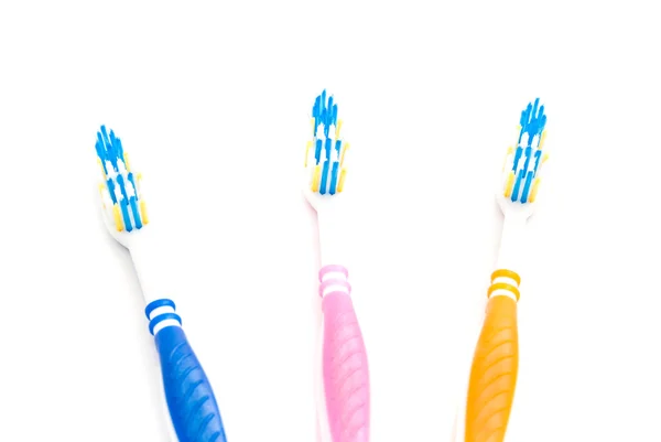 Three different toothbrushes — Stock Photo, Image