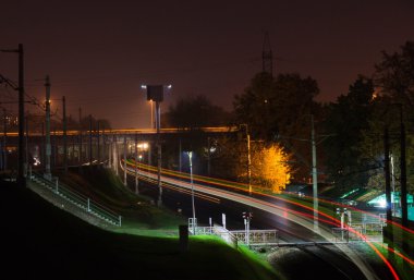 Şehirde hareket demiryolu parça