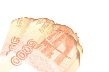 yanmış Rus banknotlar