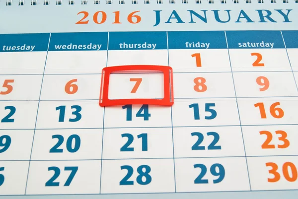 Christmas day date on calendar