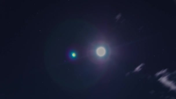 clair lune nuages rapides timelapse 