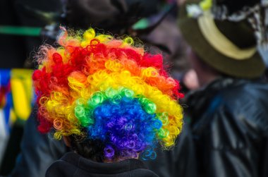 renkli peruk görünümü