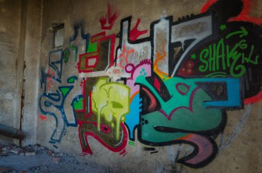 duvar renkli Graffiti