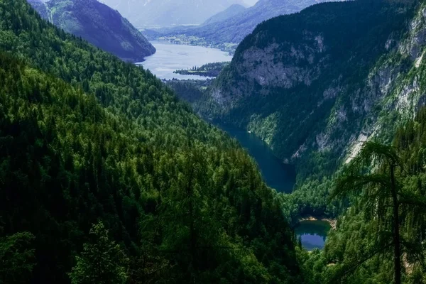 Nádherný Výhled Hory Tři Jezera Řadě — Stock fotografie