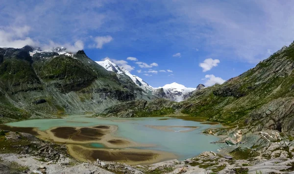 Magnífico Lago Arena Glaciar Las Montañas Vista Panorámica —  Fotos de Stock