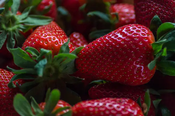 Frische Erdbeeren Mit Vitamin Für Die Gesundheit — Stockfoto