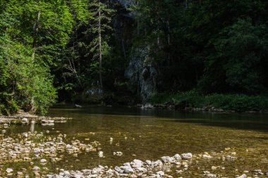 Yazın dereden gelen soğuk, temiz, sığ su.