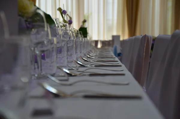 Mesa colocada no casamento — Fotografia de Stock