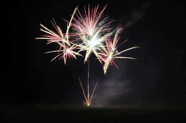 Bellissimi fuochi d'artificio ad un evento — Foto Stock