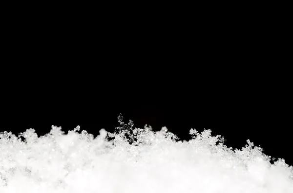 Fresh white snow with crystal — Stock Photo, Image