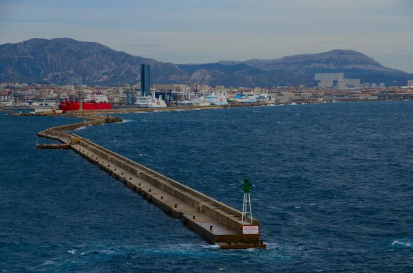 Harbor exit in marseille — Stock Photo, Image